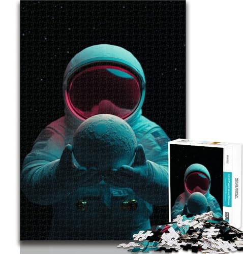 Astronauten-Puzzle für Teenager, 1000 Teile, für Lernspiele, Herausforderungsspielzeug, einzigartige Heimdekoration und Geschenke, 26x38cm von GOIUYTGM