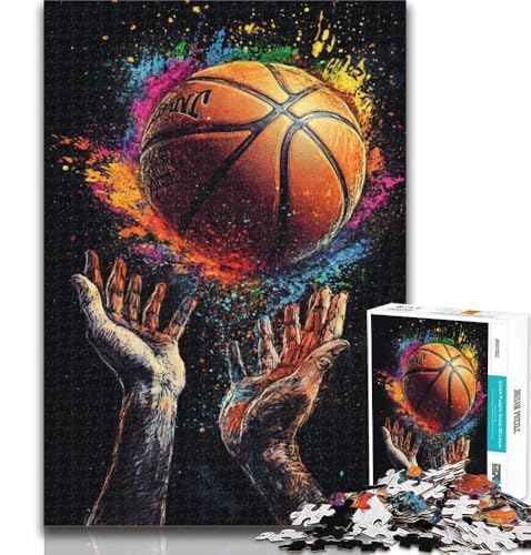 Basketball-Puzzle 1000 Teile für Erwachsene, Spielzeug, Lernspiele, Stressabbau, Künstlersammlung, Bildende Kunst, 50x75cm von GOIUYTGM