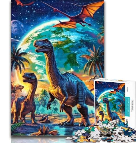 Dinosaurier-Puzzle für Teenager, 1000 Teile, Lernspiele, Heimdekoration, Geschenk für die ganze Familie, 26x38cm von GOIUYTGM