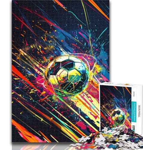 Fußball-Puzzle für Erwachsene und Jugendliche, 1000 Teile, Lernspiele, Heimdekoration, Künstlersammlung, Bildende Kunst, 50x75cm von GOIUYTGM