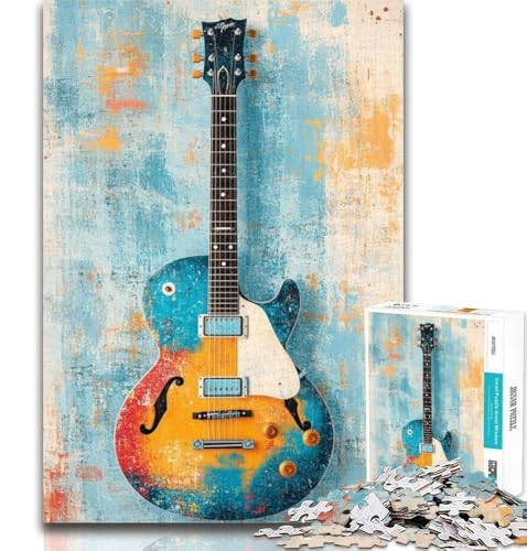 Gitarren-Puzzle, 1000 Teile, für Erwachsene und Jugendliche, Lernspiel für Geburtstage und Weihnachten, für Kinder ab 14 Jahren, 50x75cm von GOIUYTGM