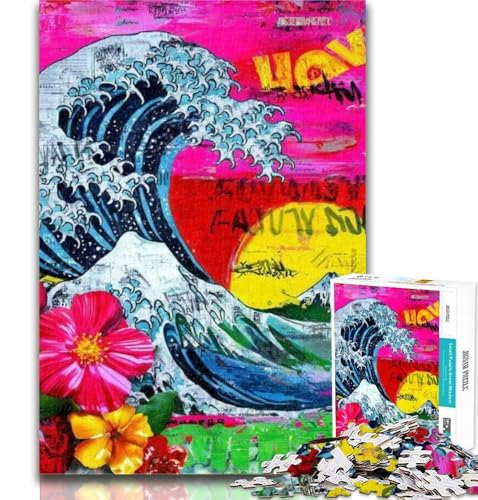 Graffiti-Puzzle für Erwachsene, 1000 Teile, Lernspiel für Geburtstag, Weihnachten und ab 14 Jahren, 26x38cm von GOIUYTGM