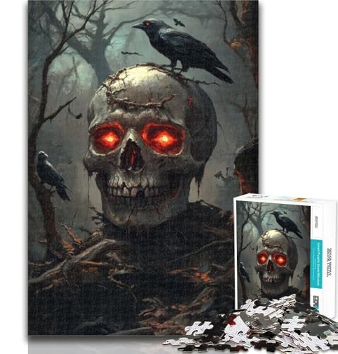 Halloween-Skelett-Puzzle für Erwachsene, 1000 Teile, Lernspiel für Geburtstag, Weihnachten und ab 14 Jahren, 26x38cm von GOIUYTGM