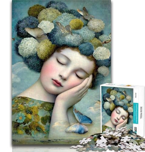Jigsaw Girl Puzzle für Teenager, 1000 Teile, Lernspiele, Heimdekoration, Geschenk für die ganze Familie, 50x75cm von GOIUYTGM