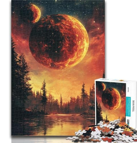 Jigsaw Planet im Wald Puzzle für Teenager, 1000 Teile, Lernspiele, Heimdekoration, Geschenk für die ganze Familie, 50x75cm von GOIUYTGM
