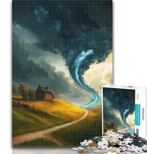 Jigsaw Tornado Puzzles für Erwachsene 1000, Spielzeug, Lernspiele, Stressabbau, einzigartige Heimdekoration und Geschenke, 75x50cm von GOIUYTGM