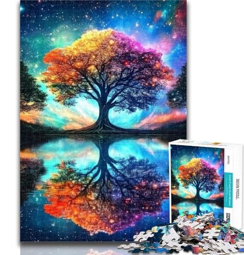 Puzzle „Baum des Lebens“ für Teenager, 1000 Teile, Lernspiele, Heimdekoration, Geschenk für die ganze Familie, 50x75cm von GOIUYTGM