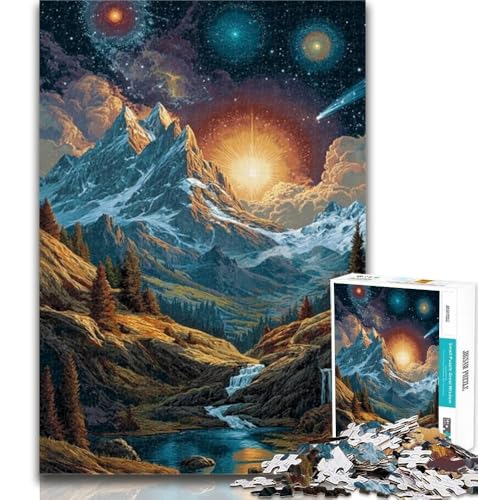 Puzzle „Berge unter dem Nachthimmel“ für Teenager, 1000 Teile, Lernspiele, Heimdekoration, Geschenk für die ganze Familie, 26x38cm Puzzle „Berge unter dem Nachthimmel“ für Teenager, 1000 Teile, Lernspiele, Heimdekoration, Geschenk für die ganze Familie, 26x38cm von GOIUYTGM