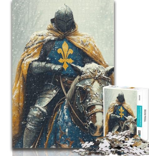 Puzzle „Mächtiger mittelalterlicher Ritter“ 1000 Teile, Lernspiele, Heimdekoration, Geschenk für die ganze Familie, 50x75cm von GOIUYTGM