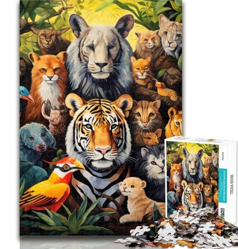 Puzzle „Tierwelt“ für Teenager, 1000 Teile, Lernspiele, Heimdekoration, Geschenk für die ganze Familie, 50x75cm von GOIUYTGM