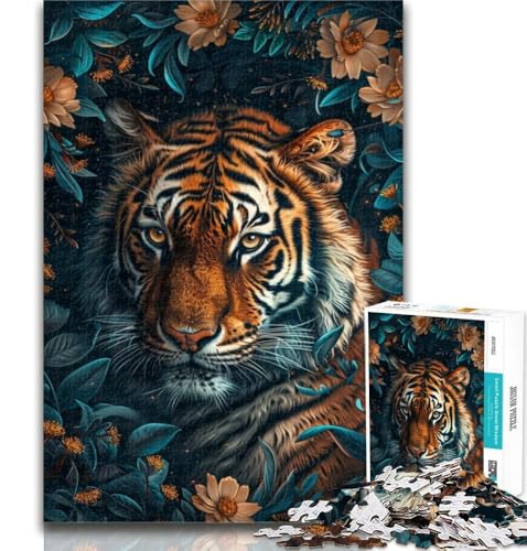 Puzzle 1000 Teile für Teenager, Dschungeltiger, Teenager-Puzzles, Quizspiel, Wanddekoration, einzigartige Geburtstags, 26x38cm von GOIUYTGM