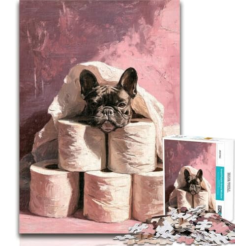 Puzzle 1000 Teile für Teenager, Hunde und Toilettenpapier, Teenager-Puzzles, Quizspiel, Wanddekoration, einzigartige Geburtstags, 26x38cm Puzzle 1000 Teile für Teenager, Hunde und Toilettenpapier, Teenager-Puzzles, Quizspiel, Wanddekoration, einzigartige Geburtstags, 26x38cm von GOIUYTGM
