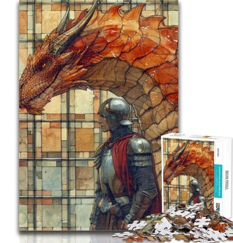 Puzzle 1000 Teile für Teenager, Mittelalterliche Ritter, Teenager-Puzzles, Quizspiel, Wanddekoration, einzigartige Geburtstags, 26x38cm von GOIUYTGM