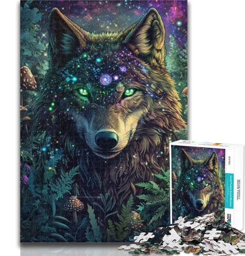 Puzzle 1000 Teile für Teenager Fantasy Wolf Teenager-Puzzles, Quizspiel Wanddekoration Einzigartige Geburtstags 26x38cm von GOIUYTGM