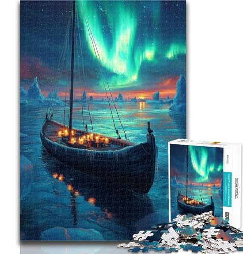 Puzzle 1000 Teile für Teenager-Geschenke Segeln unter der Aurora Puzzles für Erwachsene, Dekomprimierendes intellektuelles Lernspielzeug Perfekte Dekoration 26x38cm Puzzle 1000 Teile für Teenager-Geschenke Segeln unter der Aurora Puzzles für Erwachsene, Dekomprimierendes intellektuelles Lernspielzeug Perfekte Dekoration 26x38cm von GOIUYTGM