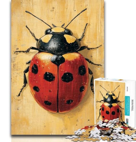 Puzzle 1000 Teile für Teenager Siebenpunkt-Marienkäfer-Teenager-Puzzles, Quizspiel, Wanddekoration, einzigartige Geburtstags, 26x38cm von GOIUYTGM