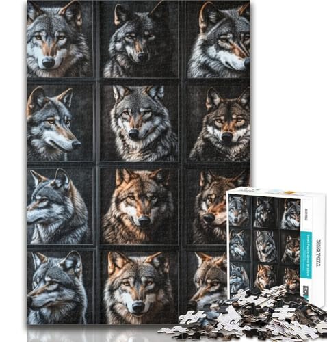 Puzzle 1000 Teile für Teenager Wolf Collage Teenager-Puzzles, Quizspiel Wanddekoration Einzigartige Geburtstags 26x38cm Puzzle 1000 Teile für Teenager Wolf Collage Teenager-Puzzles, Quizspiel Wanddekoration Einzigartige Geburtstags 26x38cm von GOIUYTGM