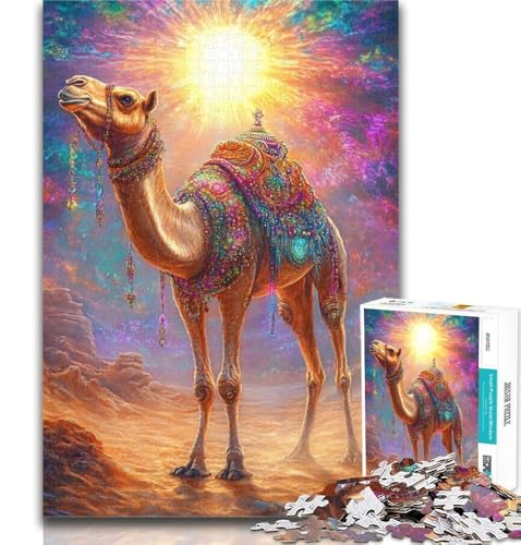 Puzzle 1000 Teile für Teenager Wüstenkamel Teenager-Puzzles, Quizspiel, Wanddekoration, einzigartige Geburtstags, 50x75cm von GOIUYTGM