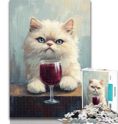 Puzzle Astronautenkatze 1000 Teile für Teenager, Lernspiele, Heimdekoration, Geschenk für die ganze Familie, 26x38cm von GOIUYTGM