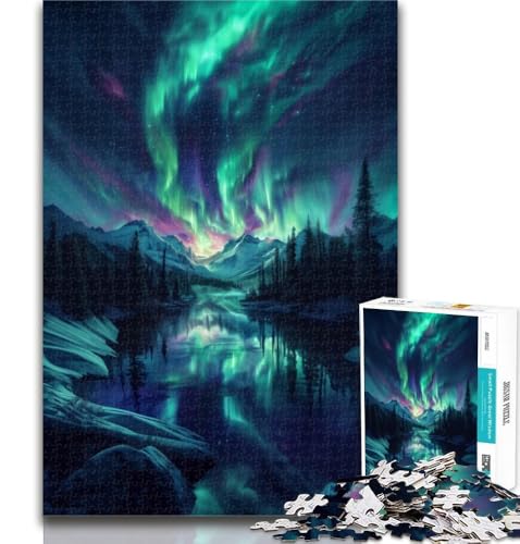 Puzzle Aurora Borealis über Schnee, 1000 Teile, Puzzle für Jugendliche und Erwachsene, Geburtstagsgeschenk, Geschenke, Wandkunst für Kinder ab 14 Jahren, 50x75cm Puzzle Aurora Borealis über Schnee, 1000 Teile, Puzzle für Jugendliche und Erwachsene, Geburtstagsgeschenk, Geschenke, Wandkunst für Kinder ab 14 Jahren, 50x75cm von GOIUYTGM