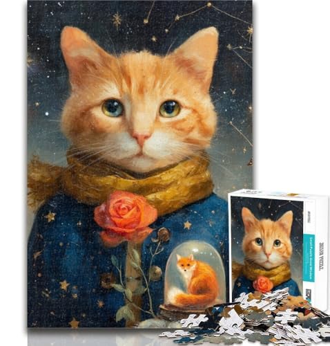 Puzzle Der kleine Prinz mit Katzenmotiv, 1000 Teile, für Erwachsene, Spielzeug, Lernspiele, Stressabbau, Künstlersammlung, Bildende Kunst, 50x75cm von GOIUYTGM