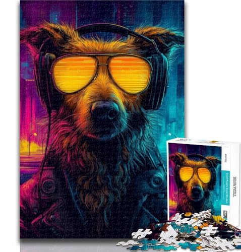 Puzzle Hund 1000 Teile für Erwachsene und Jugendliche, Lernspiel für Geburtstag, Weihnachten, für Kinder ab 14 Jahren, 50x75cm von GOIUYTGM