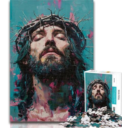 Puzzle Jesus 1000 Teile für Erwachsene, Spielzeug, Lernspiele, Stressabbau, Künstlersammlung, Bildende Kunst, 26x38cm von GOIUYTGM