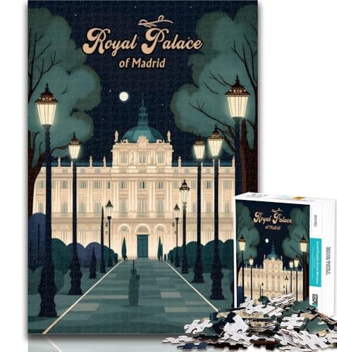Puzzle Königspalast von Madrid für Teenager, 1000 Puzzles, Lernspielzeug, Familienspiele, die die Liebe zwischen Paaren stärken, 75x50cm von GOIUYTGM