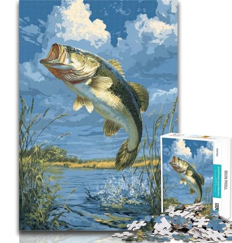 Puzzle Lachs, 1000 Teile, Lernspiele, Heimdekoration, Geschenk für die ganze Familie, 50x75cm von GOIUYTGM