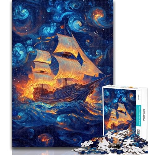 Puzzle Piratenschiff für Teenager, 1000 Teile, Geburtstagsgeschenk, Geschenke, Wandkunst für Kinder ab 14 Jahren, 26x38cm Puzzle Piratenschiff für Teenager, 1000 Teile, Geburtstagsgeschenk, Geschenke, Wandkunst für Kinder ab 14 Jahren, 26x38cm von GOIUYTGM