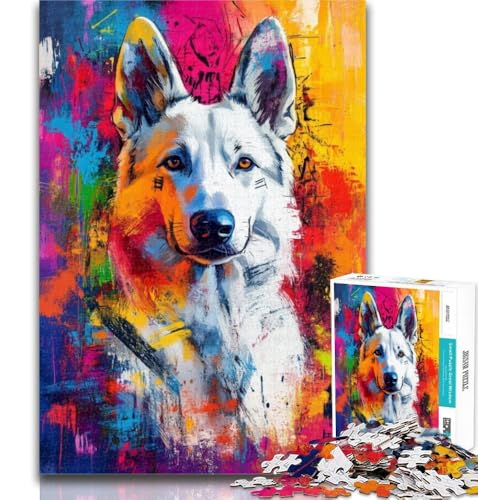 Puzzle Schäferhund, 1000 Teile, für Erwachsene und Jugendliche, Lernspiel für Geburtstag, Weihnachten, für Kinder ab 14 Jahren, 26x38cm von GOIUYTGM