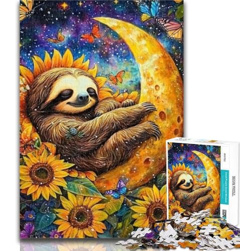 Puzzle Schlafendes Faultier, 1000 Teile, für Erwachsene und Jugendliche, anspruchsvolles Spiel und Familienspiel, Eltern-Kind-Interaktion, 50x75cm von GOIUYTGM