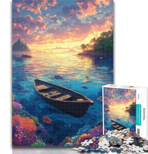 Puzzle Seeboot 1000 Teile für Erwachsene, Spielzeug, Lernspiele, Stressabbau, Künstlersammlung, Bildende Kunst, 50x75cm von GOIUYTGM