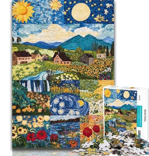 Puzzle Sonnenblume 1000 Teile für Erwachsene und Jugendliche, Lernspiel für Geburtstag, Weihnachten, ab 14 Jahren, 50x75cm von GOIUYTGM