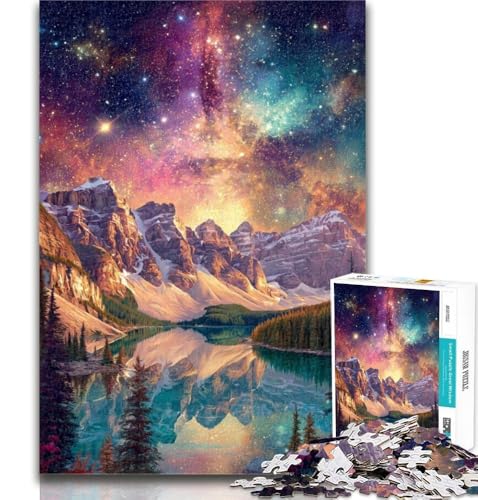 Puzzle Wunderschöne Berge und Seen, 1000 Teile, für Erwachsene und Jugendliche, anspruchsvolles Spiel und Familienspiel, Eltern-Kind-Interaktion, 50x75cm von GOIUYTGM