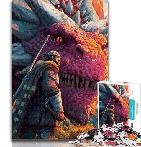 Puzzle für Erwachsene, 1000 Teile, Drachenritter-Puzzle, Lernspiele, Wanddekoration, einzigartige Geburtstags, 26x38cm Puzzle für Erwachsene, 1000 Teile, Drachenritter-Puzzle, Lernspiele, Wanddekoration, einzigartige Geburtstags, 26x38cm von GOIUYTGM