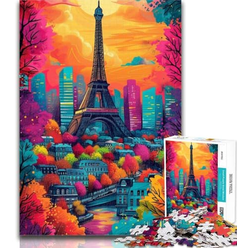 Puzzle für Erwachsene, 1000 Teile, Eiffelturm-Puzzle, Lernspiele, Wanddekoration, einzigartige Geburtstags, 26x38cm von GOIUYTGM