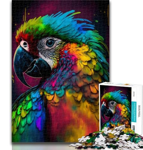 Puzzle für Erwachsene, 1000 Teile, Fantasie-Papagei, Puzzle für Teenager, Stressabbau, schwierige Herausforderung, einzigartige Heimdekoration und Geschenke, 50x75cm Puzzle für Erwachsene, 1000 Teile, Fantasie-Papagei, Puzzle für Teenager, Stressabbau, schwierige Herausforderung, einzigartige Heimdekoration und Geschenke, 50x75cm von GOIUYTGM