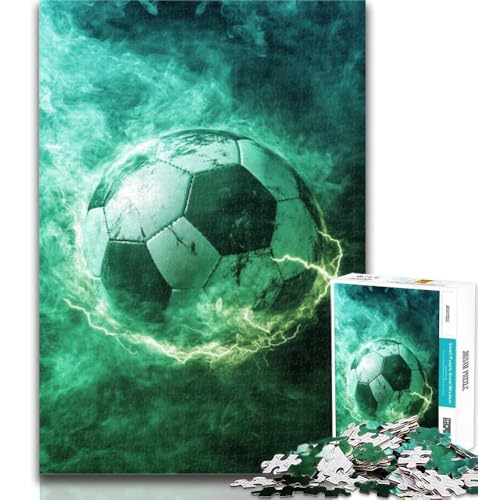Puzzle für Erwachsene, 1000 Teile, Fußballsport, Puzzle für Erwachsene, Lernspiele, Heimdekoration, geeignet für die Schreibtischdekoration, 26x38cm von GOIUYTGM