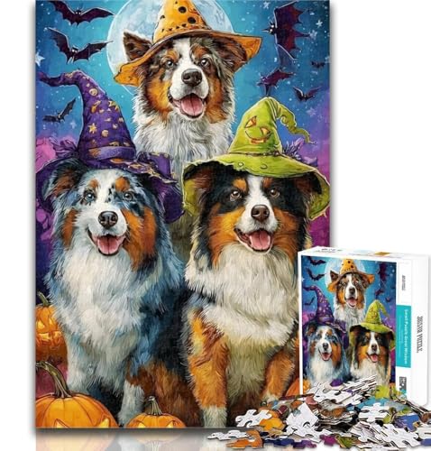 Puzzle für Erwachsene, 1000 Teile, Halloween-Hund, Puzzle für Erwachsene, für Lernspiele, Herausforderung, Spielzeug, Geburtstagsgeschenk, Geschenke, Wandkunst, 26x38cm von GOIUYTGM