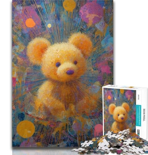 Puzzle für Erwachsene, 1000 Teile, Teddybär-Puzzle für Erwachsene, Lernspiele, Heimdekoration, geeignet für die Schreibtischdekoration, 26x38cm von GOIUYTGM