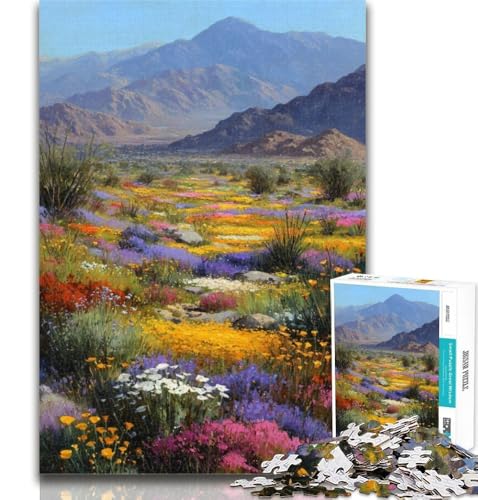 Puzzle für Erwachsene, 1000 Teile, Wildblumen-Ölgemälde, Lernspiele, Wanddekoration, einzigartige Geburtstags, 26x38cm von GOIUYTGM