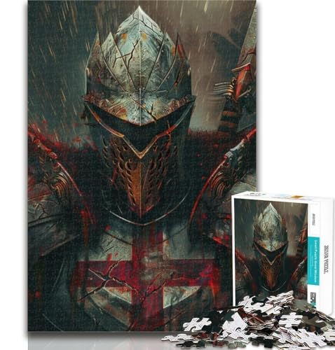 Puzzle für Erwachsene, 1000 Teile, mittelalterliche Rittergemälde, Lernspiele, Wanddekoration, einzigartige Geburtstags, 26x38cm von GOIUYTGM