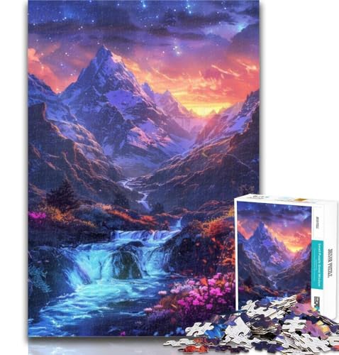 Puzzle für Erwachsene, 1000 wunderschöne Berglandschaften, lustige Spiele, jedes Teil ist einzigartig – anspruchsvolles Familienspiel, 26x38cm von GOIUYTGM