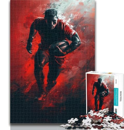 Puzzle für Erwachsene, American-Football-Spieler, Puzzle für Erwachsene, 1000 Teile, für Alter 14+, Unmögliches Spiel, Erwachsene und Jugendliche, 26x38cm von GOIUYTGM