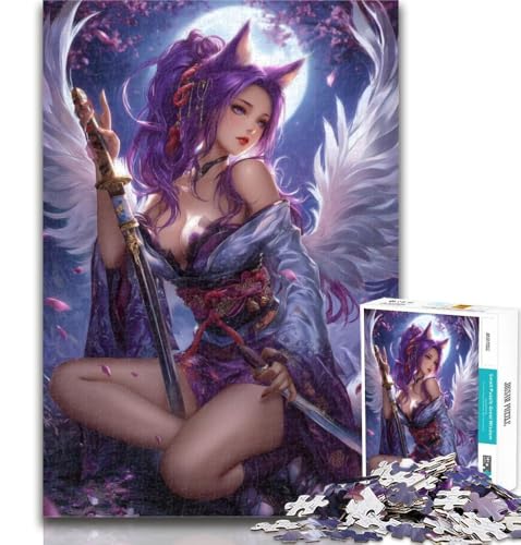 Puzzle für Erwachsene, Anime-Fuchsmädchen, 1000 Teile, Puzzle für Teenager, Geschenke, Spielzeug, Lernspiele, Stressabbau, Wanddekoration, 50x75cm von GOIUYTGM