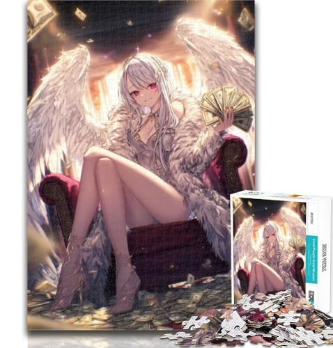 Puzzle für Erwachsene, Anime-Mädchen, 1000 Teile, für Teenager, Geschenke, Lernspiel, Herausforderungsspielzeug für Frauen und Männer, 75x50cm von GOIUYTGM