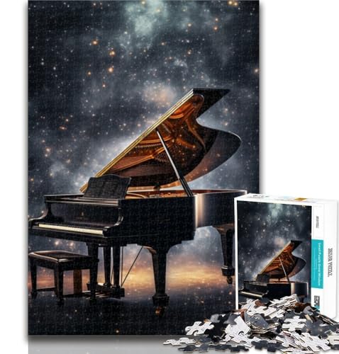 Puzzle für Erwachsene, Art Star Piano, 1000 Teile, Puzzle für Jugendliche und Erwachsene, Lernspiele, Heimdekoration, Geschenk für die ganze Familie, 26x38cm von GOIUYTGM