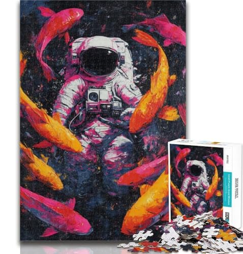 Puzzle für Erwachsene, Astronauten-Puzzle, 1000 Teile für Erwachsene, Spielzeug, Lernspiele, Stressabbau, Eltern-Kind-Interaktion, 26x38cm von GOIUYTGM