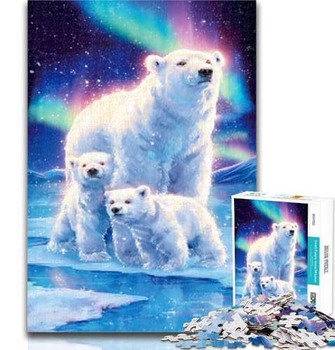 Puzzle für Erwachsene, Aurora-Eisbär, Puzzle für Erwachsene, 1000 Teile, dekomprimierendes intellektuelles Lernspielzeug, Wichtelgeschenke, 26x38cm Puzzle für Erwachsene, Aurora-Eisbär, Puzzle für Erwachsene, 1000 Teile, dekomprimierendes intellektuelles Lernspielzeug, Wichtelgeschenke, 26x38cm von GOIUYTGM